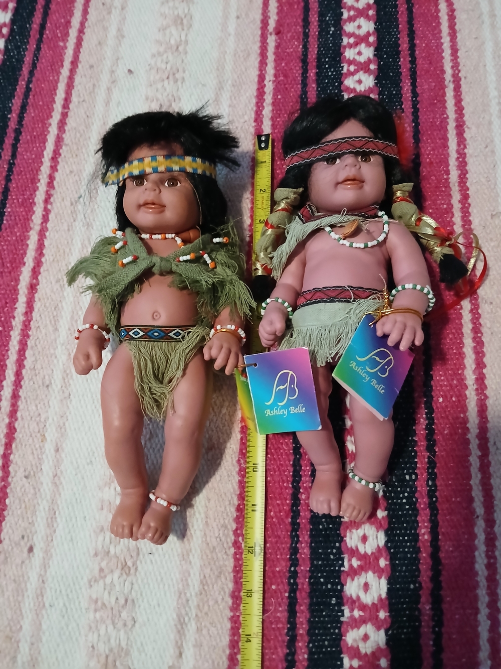 Ashley Belle Twin Native Doll Set in Striped Canoe -SET - Picture 4 of 6